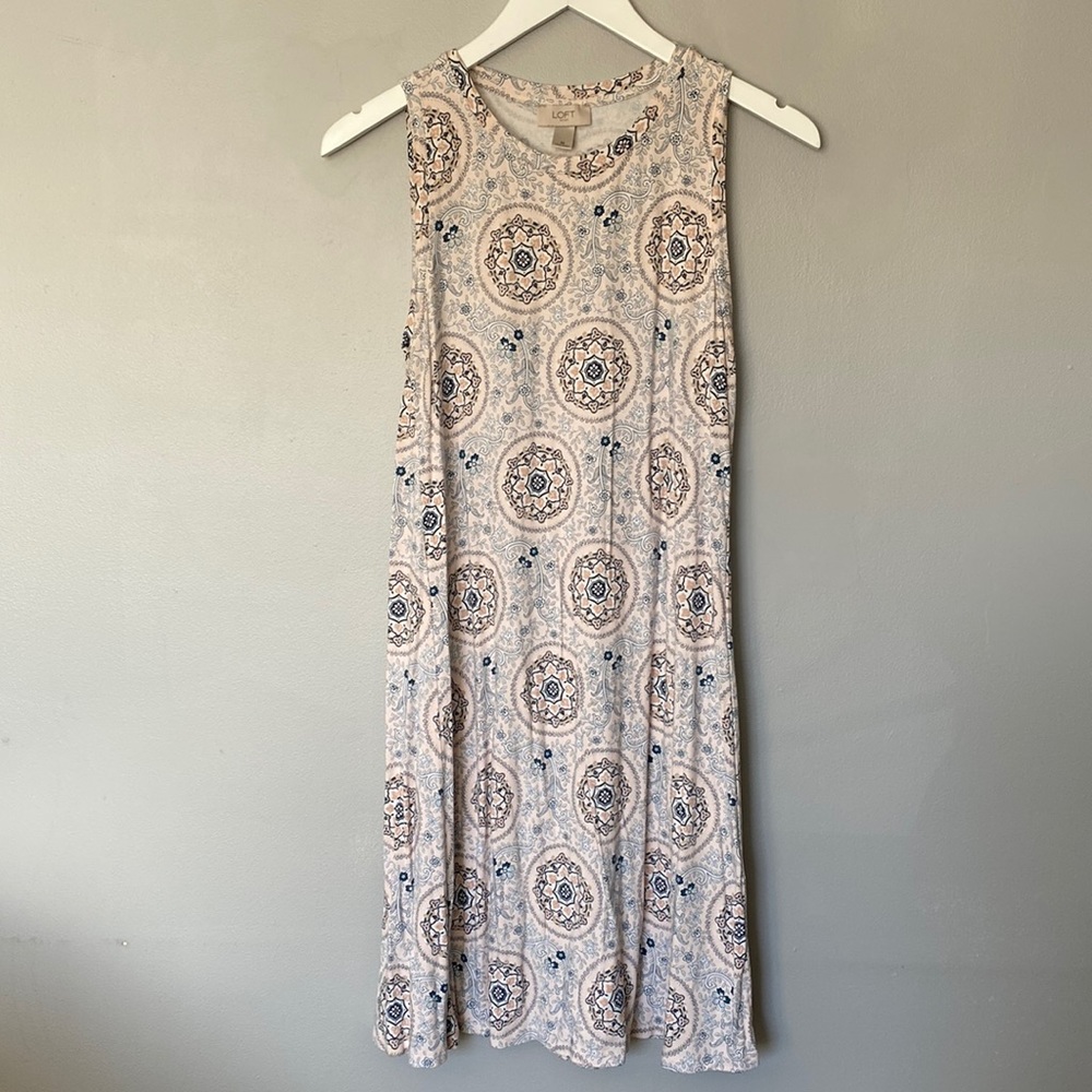 Pink paisley swing dress
